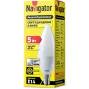 Набор ламп светодиодных Navigator C37 Свеча 05W 4000 К E14 матовый холодный белый свет 94 482 10 шт