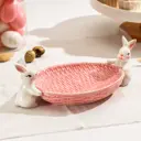 Блюдо сервировочное Доляна Зайка 7434239 18x18 см доломит цвет розовый