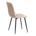 Кухонный стул Tetchair Chilly 44.5х88х52.5 см велюр цвет бежевый/черный