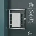 Полотенцесушитель водяной лестница Onix Sirius Direct Left 50x50 см 3/4" нержавеющая сталь цвет хром