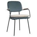 Стул Bergenson bjorn Pea 48.5x82.5x59 см велюр цвет бежевый/зеленый