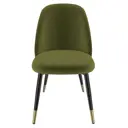 Стул Milavio Мартин 46x85x58 см текстиль цвет оливковый/черный/золотой