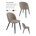 Стул Milavio Венский AMO-6/MR-31Ч 46x78x55 см велюр цвет бежевый/черный