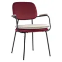 Стул Bergenson bjorn Pea 48.5x82.5x59 см велюр цвет бежевый/бордовый