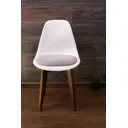 Стул Zip-mebel Сашш 45x83x46 см велюр цвет белый/светло-серый/орех