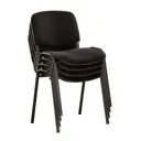 Комплект стульев 4 шт Nowy styl 47x82x60 см ткань цвет черный