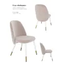 Стул Milavio Фабарже 1Б/З 49x85x58 см текстиль цвет светло-бежевый/белый