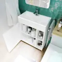 Тумба под раковину напольная с раковиной 1Marka Lido 60 см цвет белый