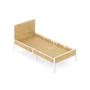 Кровать односпальная Solarius Лофт со сплошным основанием 95x89x206 см без покраски дерево и металл цвет белый/бежевый