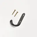 Крючок для одежды Трибатрон 20x72x38 см цвет черный матовый