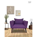 Кресло Cityhd Неаполь 84x76x67 см велюр цвет фиолетовый