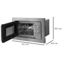 Микроволновая печь Ore MWA20 встраиваемая 20 л 59.5x32.35x38.4 см механическое управление цвет нержавеющая сталь
