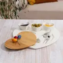 Блюдо сервировочное Доляна Эстет. Сердце 30x7x30 см керамика цвет белый