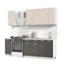 Кухонный гарнитур Стендмебель Альфа КГ180-ХБХВ 180x217x47.8 см ЛДСП цвет белый