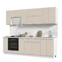 Кухонный гарнитур Стендмебель Альфа 260x217x47.8 см ЛДСП цвет белый холст
