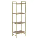 Стеллаж Greenween Alto Робиния 4 полки 45x30x145 см металл цвет золотой
