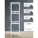 Стеллаж Greenween GW-CUBIC-3-W-LD-GM 40x150.5x40 см сталь цвет белый