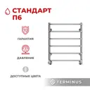 Полотенцесушитель водяной лестница Terminus Стандарт п6 53.2x60 см 1/2" нержавеющая сталь цвет хром