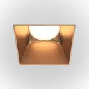 Светильник точечный встраиваемый Maytoni Dl051-01-gu10-sq-wmg 2 м² цвет матовое золото