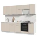 Кухонный гарнитур Стендмебель Альфа 280x217x47.8 см ЛДСП цвет белый холст