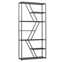 Стеллаж Greenween Arnetta 90x192x30 см сталь/тонированное стекло цвет черный