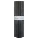Свеча столбик Ribbed 6 4027777-20 черная 20 см