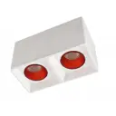 Светильник точечный накладной DENKIRS DK3085-WH+RD DK3020WRD 6.7 м² цвет белый