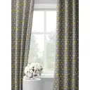 Комплект штор на шторной ленте Decoracion Акварельные плюсики 145x275 см цвет серый желтый бирюзовый