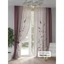 Комплект штор на шторной ленте AT Home Монрекис 150x240 см цвет бордовый; розовый; фиолетовый