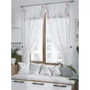 Штора на шторной ленте для кухни Helga Микранлис 180x150 см цвет белый