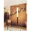 Комплект штор на шторной ленте блэкаут Helga Кора 150x260 см цвет коричневый