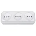 Розетка тройная накладная Bylectrica Вариант РА16-0161 цвет белый