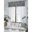 Штора на шторной ленте для кухни Helga Пронмерикс 180x150 см цвет белый