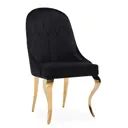Стул Woodville Gustav 53x95x58 см велюр цвет черный