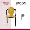 Комплект стульев 2 шт Bradex Spoon 45x50x95 см полипропилен цвет желтый