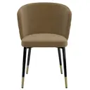 Стул для кухни обеденный Milavio Dc-1667 Xfm-2 Brown 57x83x49 см велюр цвет коричневый