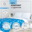 Комплект постельного белья Selena Пинки полисатин евро наволочки 50 x 70- 2 шт цвет синий