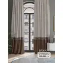 Комплект штор на шторной ленте At Home Фанворс 150x290 см цвет бежевый/коричневый