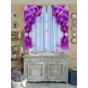 Штора на шторной ленте для кухни Helga Калмис 150x180 см цвет синий