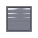 Решётка вытяжная 410x410 с гравитационными жалюзи ERA Street Line с фланцем D355 ASA пластик цвет серый