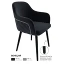 Стул Milavio ВенецияMR-24/11 57x85x58 см велюр цвет черный