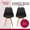 Комплект стульев 2 шт Bradex Eames 49x50x60 см искусственная кожа цвет черный
