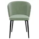 Стул для кухни обеденный Milavio Dn-S18 Green 57x83x49 см велюр цвет зеленый