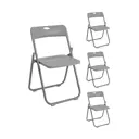 Комплект складных стульев Gemlux Lv-106-3024 Box 38x76x42 см пластик цвет серый