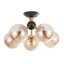 Люстра потолочная Arte lamp A4485pl-5bk 5 ламп 6.5 м² цвет черный