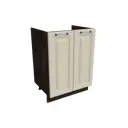 Напольный шкаф МС Ницца 2 дверцы 60x81.60x47.40 см фасад кремовый МДФ каркас белый ЛДСП Сурская Мебель