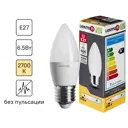 Лампа светодиодная Lexman E27 175-250 В 6.5 Вт свеча 600 лм теплый белый цвет света