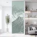 Фотообои флизелиновые Фотообоикин 100x271 см Графичные горы (фисташковые)