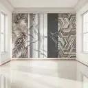 Фотообои флизелиновые Фотообоикин 400x271 см Пальмовые листья и геометрия