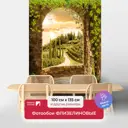 Фотообои флизелиновые Первое ателье Увитая виноградом арка 100x135 см 141239-1-9-51316